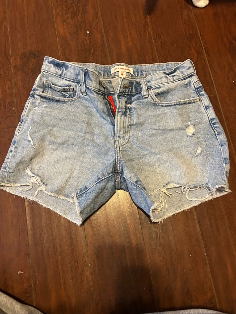 Lucky Brand Light Wash Distressed Denim Shorts